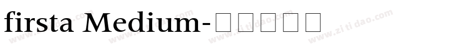 firsta Medium字体转换